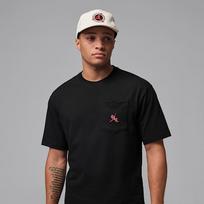 Jordan Men's T-Shirt Black/ Gym Red - Dydis M (IF3069-010 Marškinėliai)