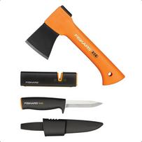 CAMPING SET: X5 AXE + KNIFE + SHARPENER