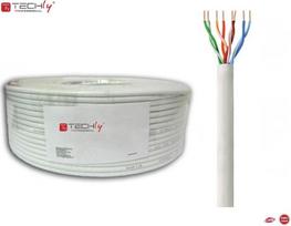 Techly TechlyPro Kabelis instaliacinis U/UTP Cat6 4x2 viela 100% varis 100m grey | 028115 | 8054529028115