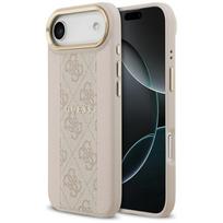 GUESS dėklas IPHONE 17 Air, suderinamas su MagSafe GUHMP17MPG4SEMCP (PU W/ 4G Stripe) rožinis