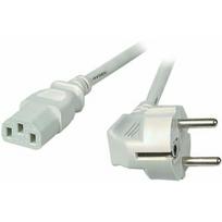 Kabel zasilający EFB Kabel zasilające ochrona kontaktu 90°-C13 180° szary 3.0m 3x1.00m | EK501.3V2 | 4049759205119