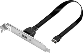 Lindy USB 3.1 Gen 2 Typ C Slotblechadapter Zusätzlicher USB 3.1 Gen 2 Typ C Port für PC's (33118)
