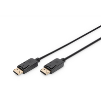 DisplayPort laidas Digitus AK-340103-030-S 20 pin vyras-vyras užrakinamas vario šerdis DPCP suderinamas juodas