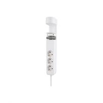 Prailgintojas Neomounts (Power Strip) DS22-840WH6 USB-C USB-A 3680W su spaustuku tvirtinimui prie stalo