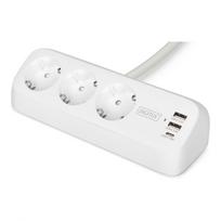 Ilgiklis Digitus DA-70626 3 lizdai 2x USB-A 1x USB-C