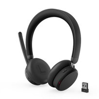 Ausinės Lenovo 4XD1S19777 Dual-Mode Wireless ANC USB-A Bluetooth integruotas mikrofonas juodos