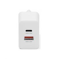 Maitinimo adapteris Digitus DA-10301 USB-C 24 pin USB-A 4 pin 30W baltas
