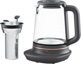 Electrolux Electric kettle with temperature control and anti-scale filter E7GK1-8BP 1.7l black / glass