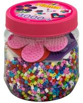 Dante Hama beads and coasters in the container