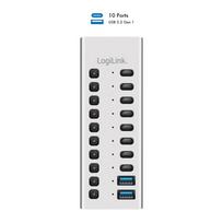 Logilink USB3.2 Gen1 10-port USB-A/C Hub with on/off switch
