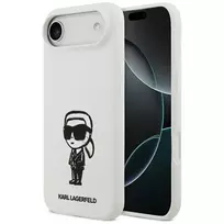 Karl Lagerfeld Silicone Karl Sketch  AND  Logo phone case with MagSafe support for iPhone 17 Air, white