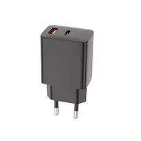 Setty RLSK-AC-01 travel charger | 30W | PD, QC | USB-A, USB-C | with USB-C cable included | black