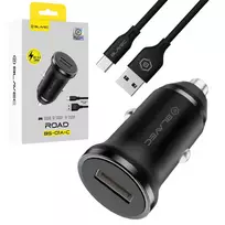 Blavec BS-01A-C Car Charger | 18W | QC | USB-A, USB-C | with USB-A to USB-C cable included | black