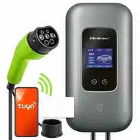 Qoltec EV Charging Station, Type 2 | 3 phases | 22kW | 32A | Wi-Fi | LCD | RFID | Smart life | TUYA | Wallbox | 5m