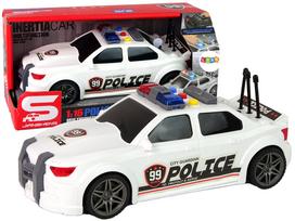 Sportinis policijos automobilis 1:16 baltas su garsais