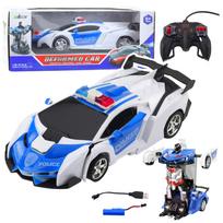 2in1 policijos automobilis robotas su nuotoliniu valdymu 1:18