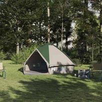 Teepee palapinė 4 asmenims Žalia ir Pilka 490 x 410 x 210 cm