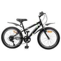 Vaikų Dviratis 24 Colių 6-Speed 8-12 metų Juodas