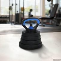 4-in-1 hantelių štangos ir kettlebello rinkinys 30kg 30kg