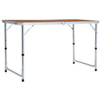 Sulankstomas stovyklavimo stalas 120x60cm aliuminis