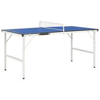 15 m stalo teniso stalas su tinklu 152x76x66 cm mėlynas