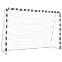Futbolo vartai juodos ir baltos sp 300x200x90 cm metalas