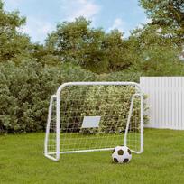 Futbolo vartai balti 125x96x60cm plienas/poliesteris