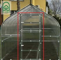 Papildomos durys gale šiltnamiui KLASIKA Standart, su 4mm danga (1,05x2 m), 122083.4