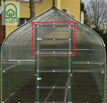 Papildoma orlaidė gale šiltnamiui KLASIKA Standart, su 6mm danga (1,05x1 m), 122083O.6
