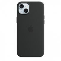 MT103ZM/A iPhone 15 Plus silikoninis dėklas su „MagSafe“, juodas