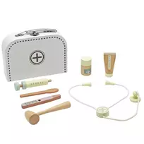 Little Doctor Wooden Medical Kit Stethoscope Syringe Suitcase ZA5263
