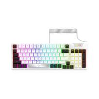 Aqirys Adara mechaninė klaviatūra, balta/juoda, Rgb