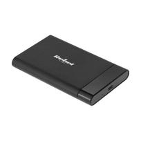 Išorinio kietojo disko dėklas Išorinė 2,5" SATA USB-C 3.1 aliuminio diskų dėžutė, juoda