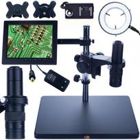 Mikroskopas Rosfix Earth Pro MCEP-0.5X – Didelis darbinis atstumas, 7–45x priartinimas, 8'' ekranas, 56xLED apšvietimas