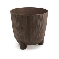 PROSPERPLAST Gėlių vazonas RYFO N ECO WOOD kavos spalvos 12,6 cm