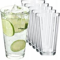 6 vnt. stiklinės 360 ml gėrimams, sultims, kokteiliams
