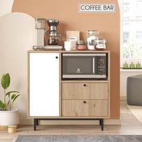 Spintelė Hanah Home RE1-SW su stalčiais, juoda MDP