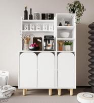 Stovimas stelažas Hanah Home Parma su 3 baltomis durimis, modernus