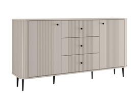 Komoda „Bogart Vesper“ 160 cm, kašmyro apdaila, su 3 stalčiais