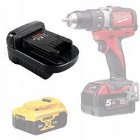 Pakaitinė dalis akumuliatorių adapteris Dewalt 18V Milwaukee – Tvirta konstrukcija, Lengvas montavimas, Modelis DW18ML
