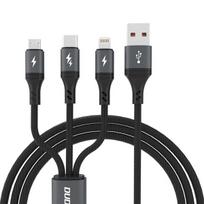 Dudao L3e 3in1 įkrovimo laidas 60w Usb-c/microusb/lightning 1.2m