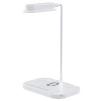 „Elight T8 5W“ lankstus stalinis šviestuvas su 15 W belaidžiu įkrovimo stovu telefonui / laikrodžiui / ausinėms, baltas