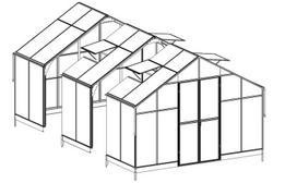 Modulis šiltnamiui Solid PC, 137x354 cm, Black