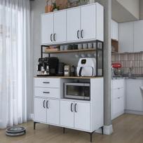 Apatinis spintelės modulis Hanah Home JE209 - 3901 Baltas modernus, 120 cm pločio, su stalčiais