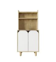 Lentyna „Hanah Home Parma 2 Sapphire Oak & White“ su moderniomis durelėmis