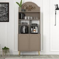 Pakabinama virtuvės spintelė Hanah Home Lyon 80 – Atlas Gold, moderni, smėlio spalvos, su stalčiais