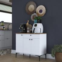 Pastatoma virtuvės spintelė Hanah Home JE194 - 3803 balta moderni su stalčiais