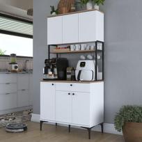 Spintelė Orient Office JE197 - 3806 modernios riešutmedžio ir baltos spalvos lentynos