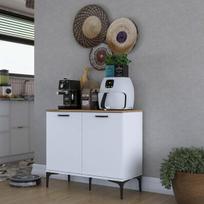 Virtuvės spintelė Hanah Home JE190-3793 balta moderni medžio drožlių plokštė