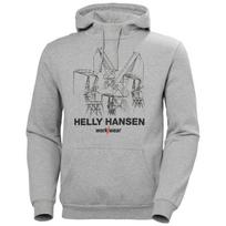 Vyriškas Helly Hansen džemperis su grafiniu logotipu, šviesiai pilkas